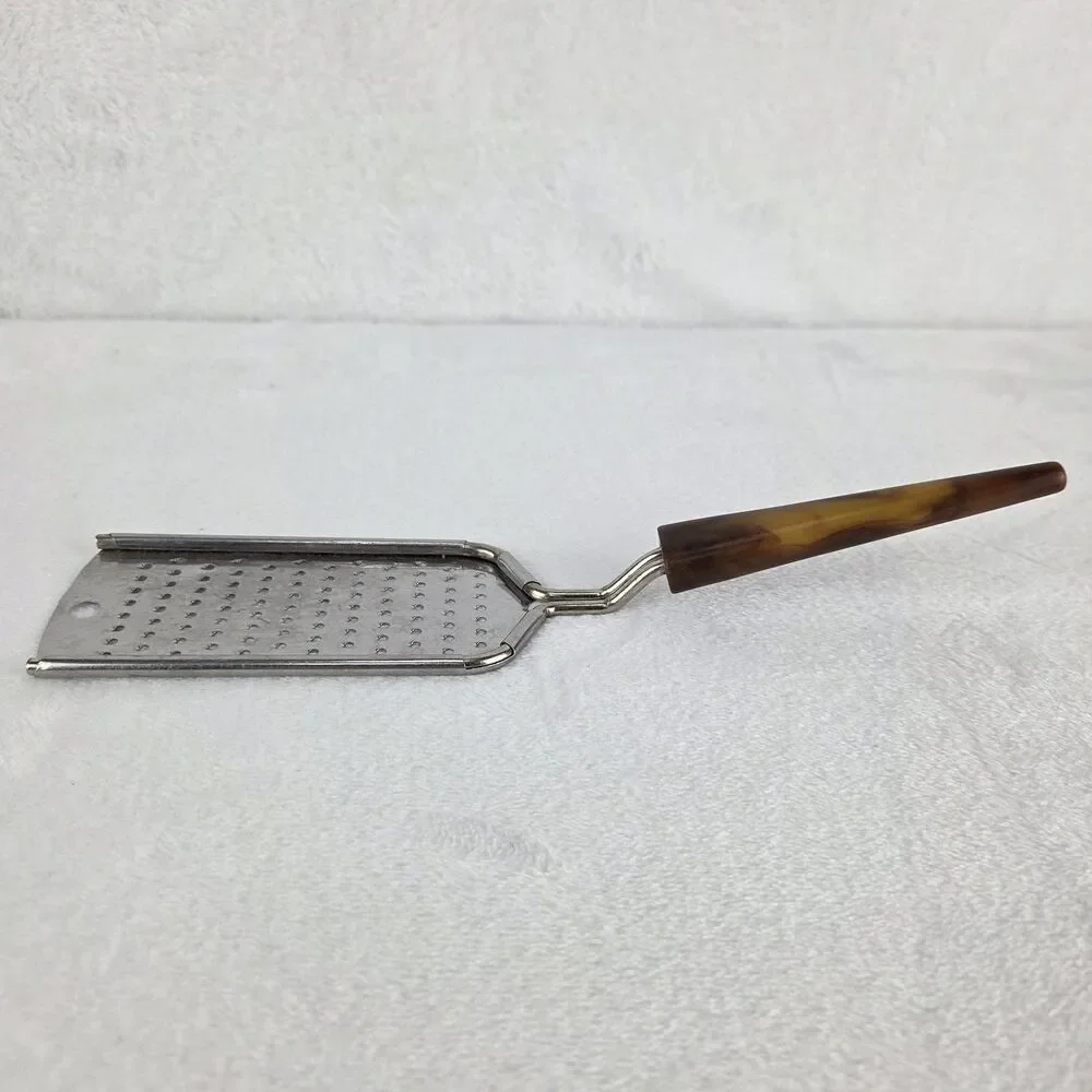 Vintage Stainless Steel Hand Grater Bakelite Handle Kitchen Utensil 9.75